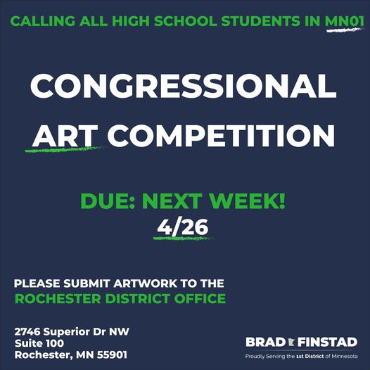 Calling all High School students in #MN01! There is still time to submit your ar…