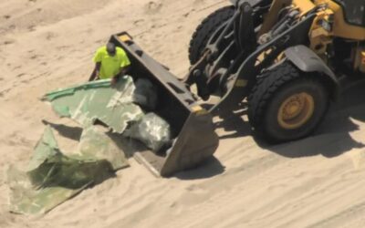 Wind turbine failed, “sharp fiberglass shards” on Nantucket beaches