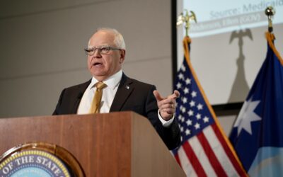 Minnesota’s Tim Walz mulls a third term while Wisconsin’s Tony Evers says “no thanks”